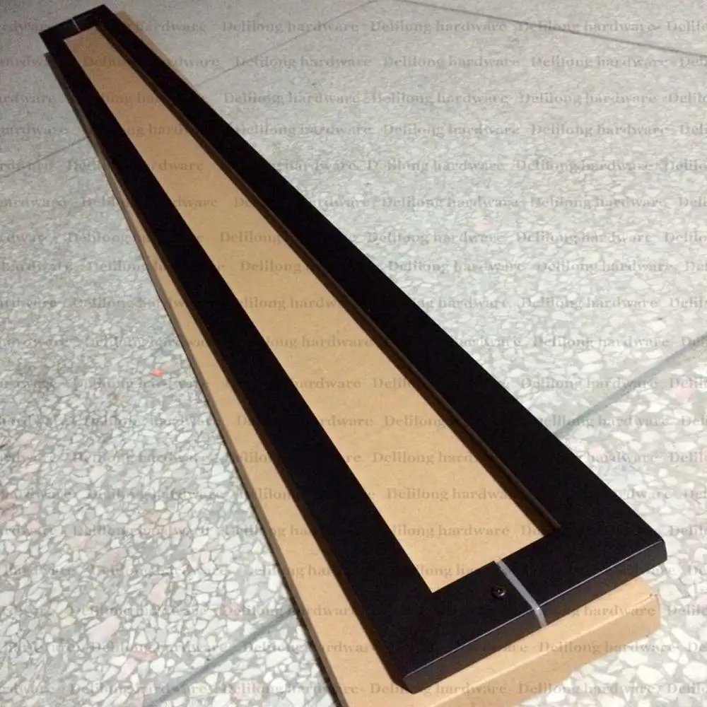 Glass door luxury handle wooden door black color stainless steel door hardware long handles 1800mm
