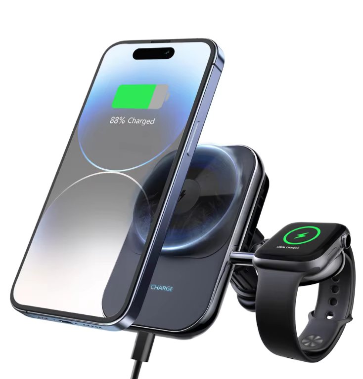 2IN1 car Mac safe charger iPhone Apple Watch cooling cooler heat release top