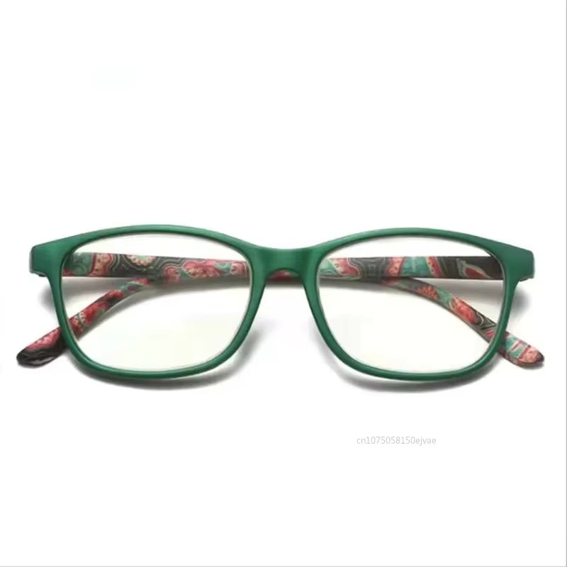Fashion Women Reading Glasses Flower Print Magnifying Presbyopic Eyewear Resin Read Eyeglasses Reading Glasses Women  +1.0~+4.0