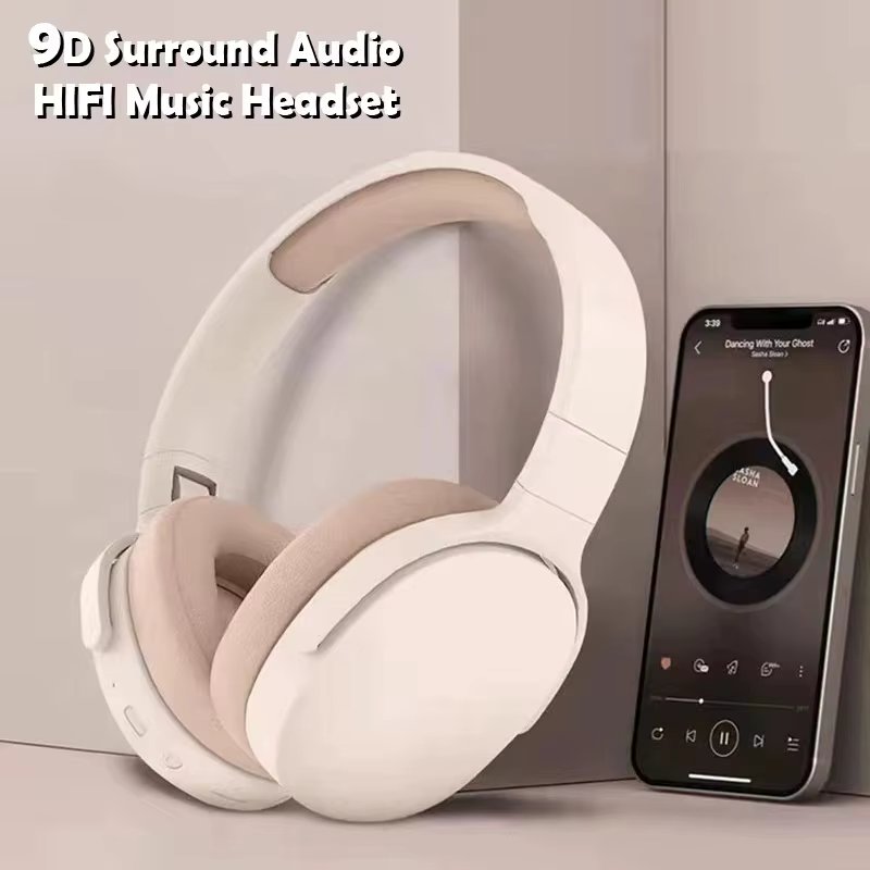 #NEW Fashion Wireless Bluetooth Headphones Over Ear HIFI Stereo Headsets True Sports With Earphones TF/AUX Music Player with Mic
