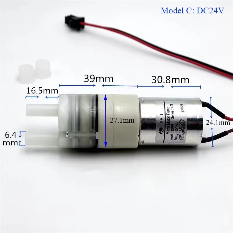 Micro 370 Water Pump DC12V/24V Large Flow Diaphragm Water Pump Self-priming Suction Water Pump DIY Dispenser Tea Table Pumping