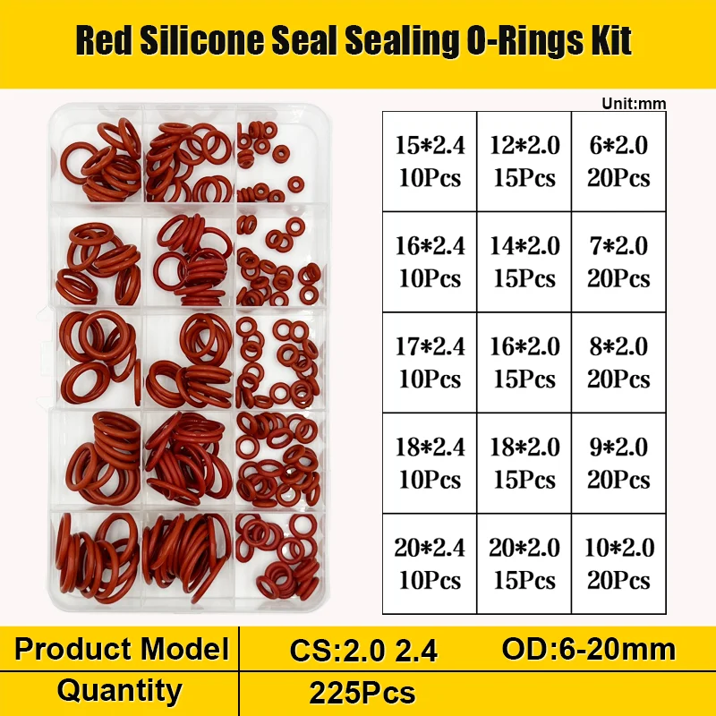 Red 225pcs