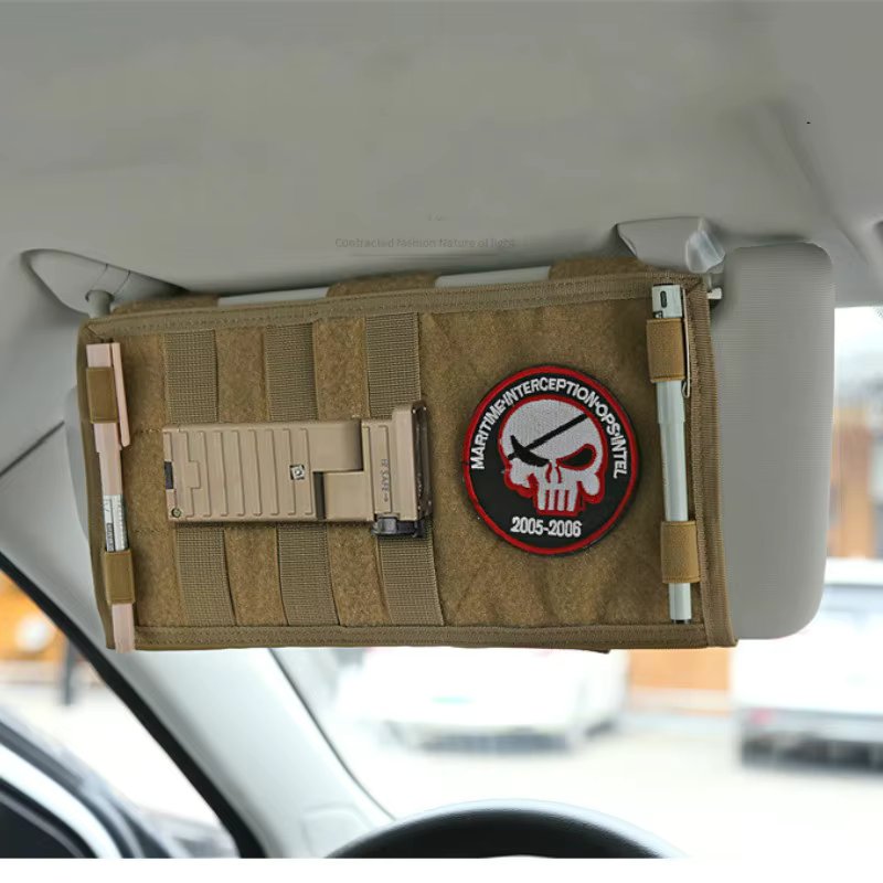 MOLLE Car Sun Visor Organizer Vehicle Truck Visor Panel Pouch Multi-pocket CD Storage Holder EDC Bag Auto Accessories