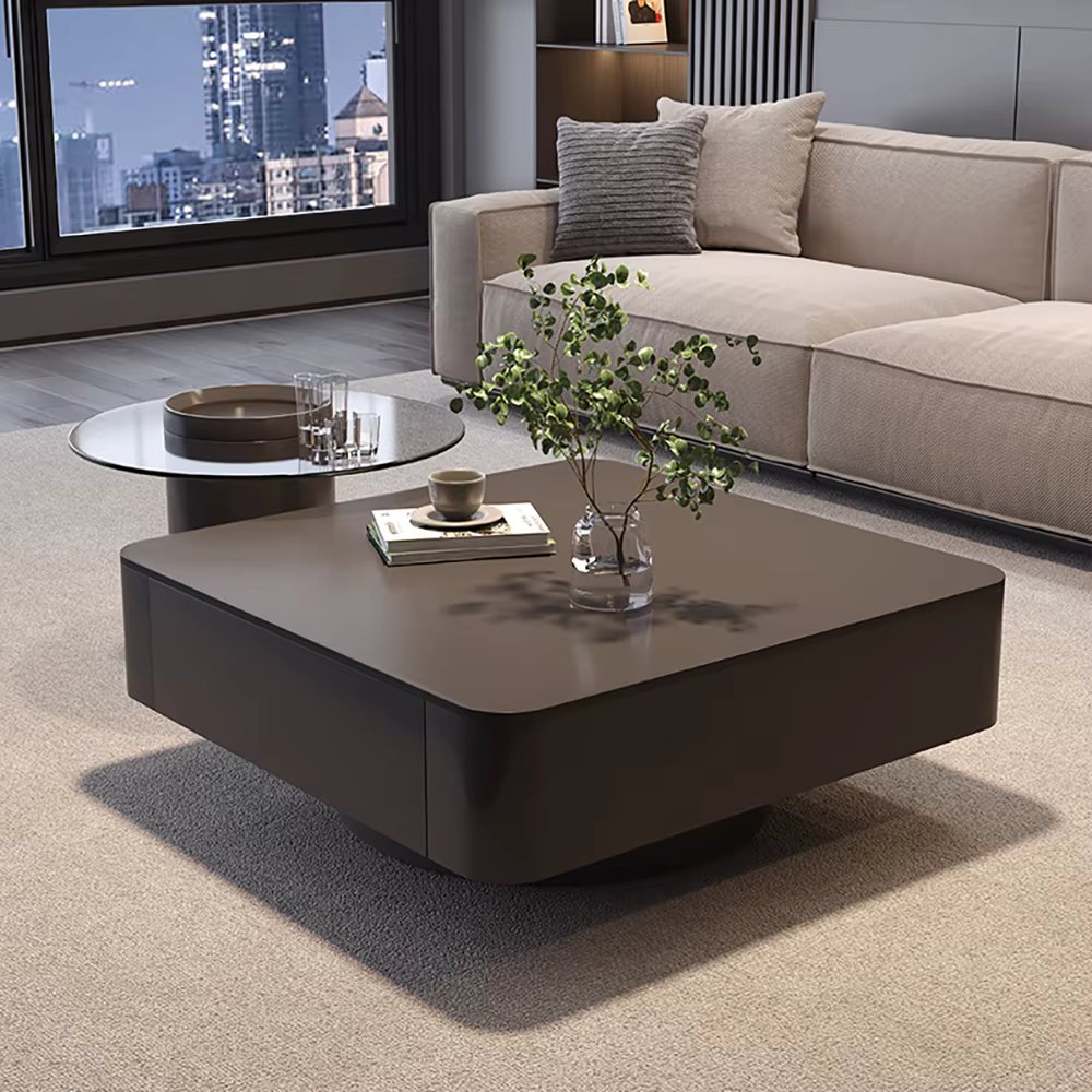 Luxury Nordic Coffee Tables Design Modern Glam Square Coffee Tables Unique Design Stolik Kawowy Living Room Furniture