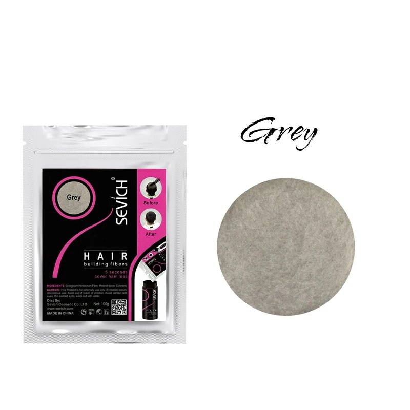 Sevich 100g Hair Building Fibers Refill 10 Color Keratin Hair Regrowth Fiber Thickening Powders Hair Loss Product Hair Treatment