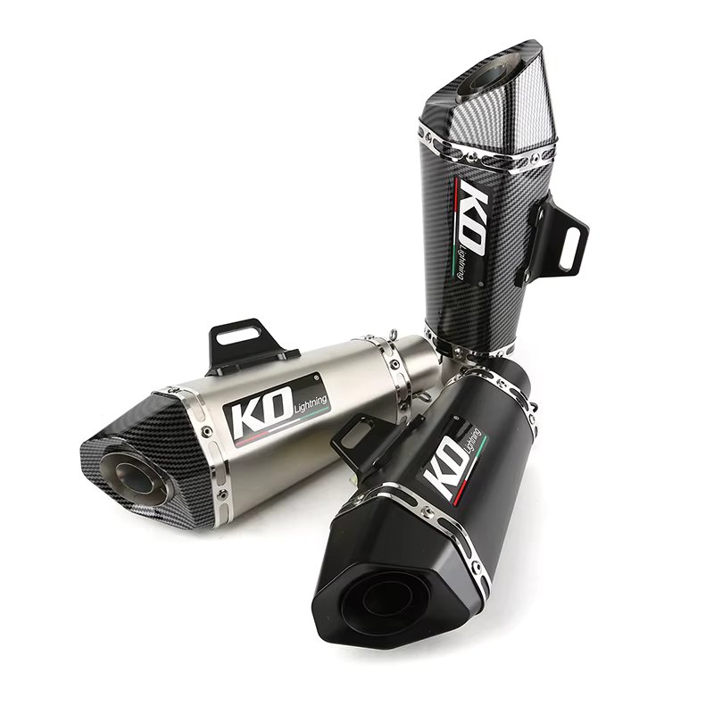 51mm Universal Motorcycle Exhaust Muffler With DB Killer 345mm Stainless Steel Exhaust System Modified For ATV Street Bike