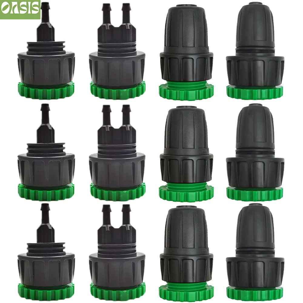 Oasis 3X Garden Tap Adapter Splitter Hose Connectors Female 1/2" 3/4" to 4/7mm 8/11mm 16mm Drip Irrigation Watering Pipe Fittin