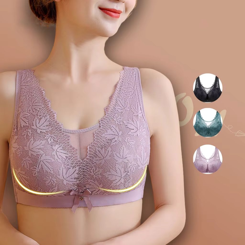 Kit com 3 Sutiãs Básicos sem Aro e Sem Costura, com Bojo Fino, Tamanhos B/C, Inclui Top Esportivo e Modelador de Seios