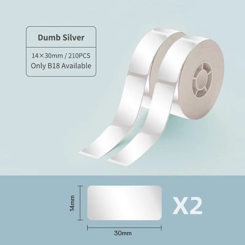 Dumb Silver 14x30mm