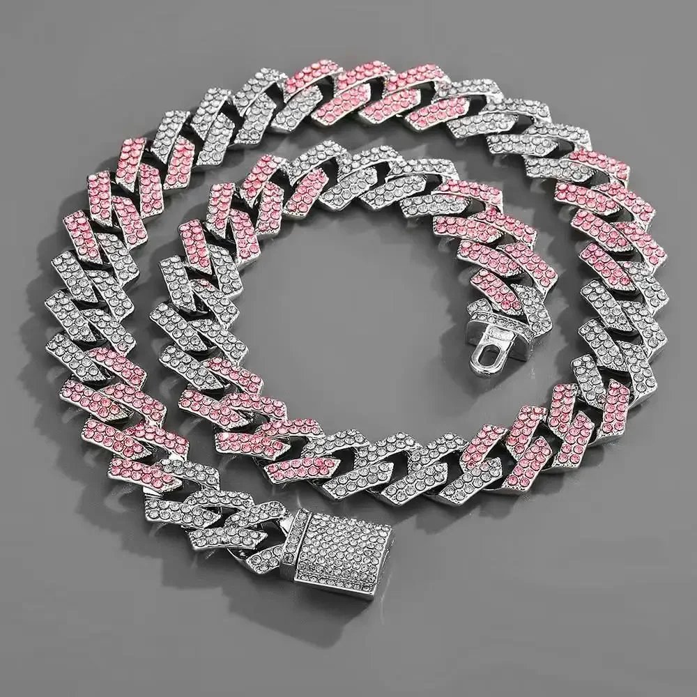 3 pink silver
