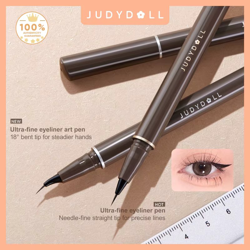 Judydoll Liquid Eyeliner Pen Ultra-Fine Waterproof 24-Hour Non-Smudge Long-Lasting Black Brown Lower Eyelash Spot Freckle Pen