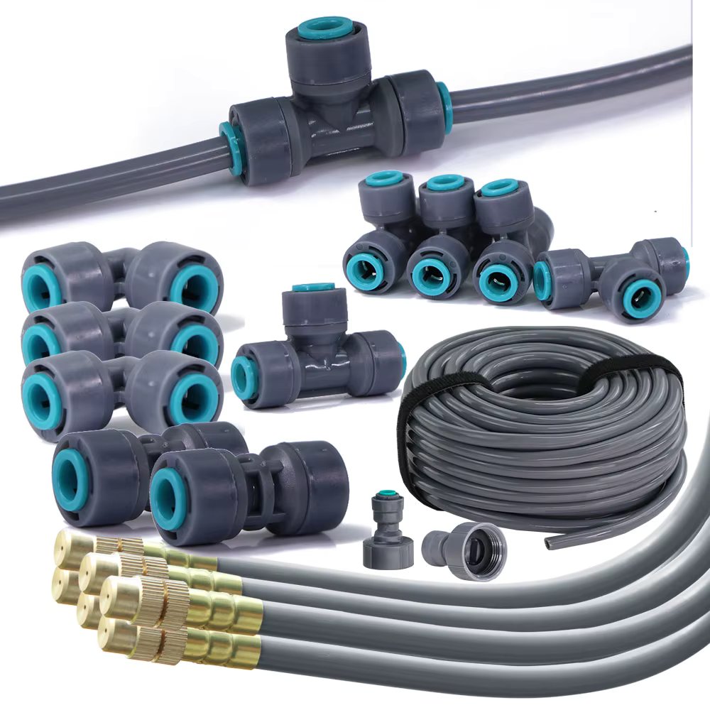 20/30/50cm Flexible Adjustable Nozzle Quick Connector for 1/4" Hose Speediness Install Drip Joints Garden Irrigation Sprinklers