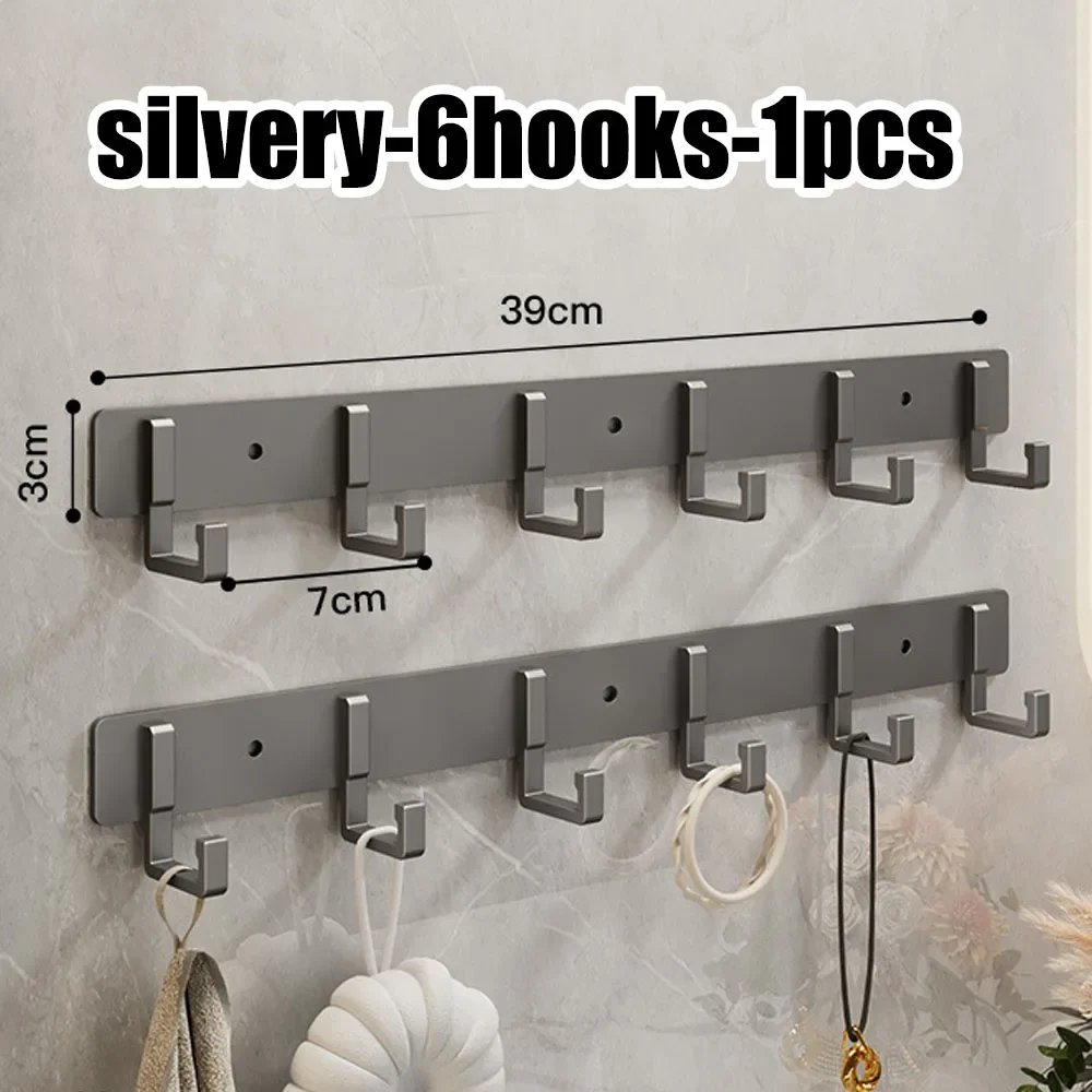 silvery-6hooks-1pcs