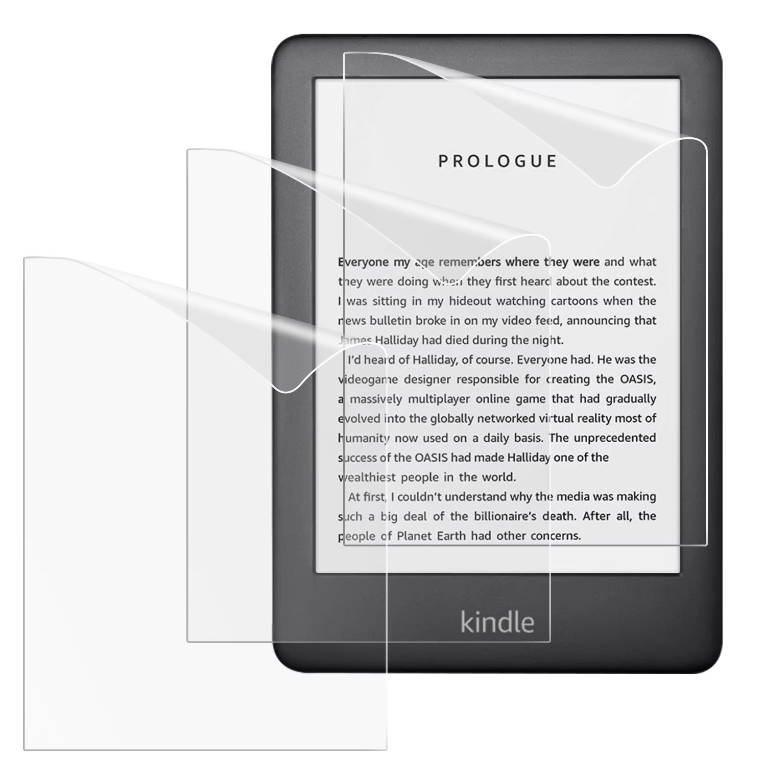 MoKo 3-Pack Anti-Glare Screen Protector for 6" All-New Kindle 11th Generation 2022/10th Gen 2019,Full Coverage Premium PET Film