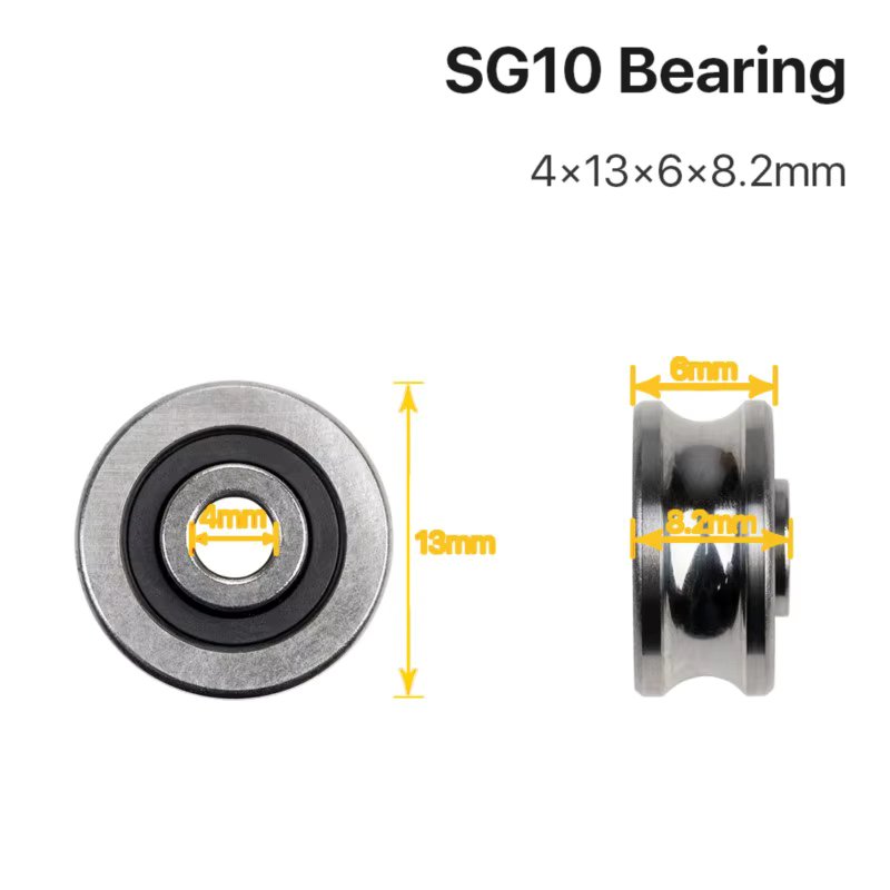 5 pcs/lot Bearings SG10 SG15 SG20 SG25 Groove Ball Bearings for CO2 Laser Engraving Cutting Machine