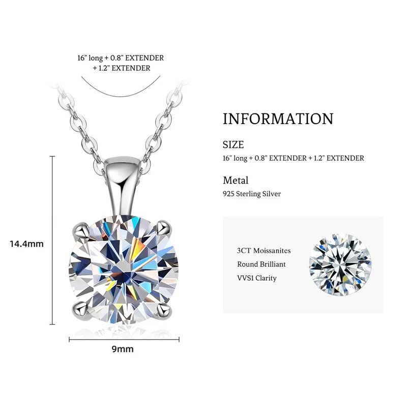 3.0ct White Gold