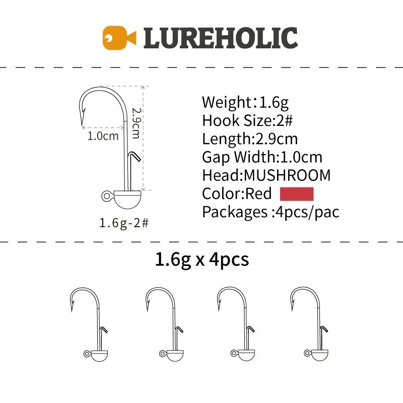 1.6g4pcs  Red
