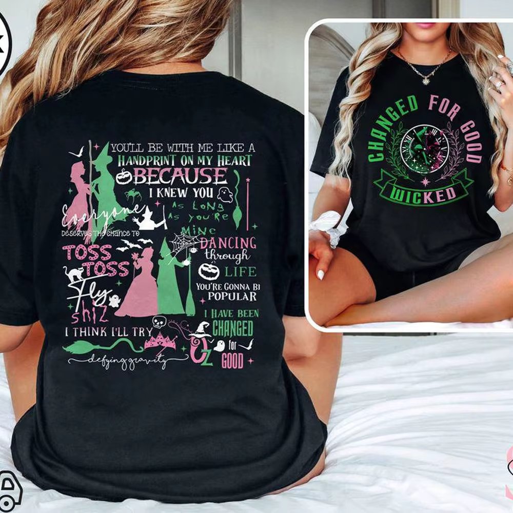 Wicked Together We’re Unlimited Comfort Shirts Defy Gravity Broomstick Magic Wand Tee Wizard Movie Fan Tee Y2K Top Streetwear