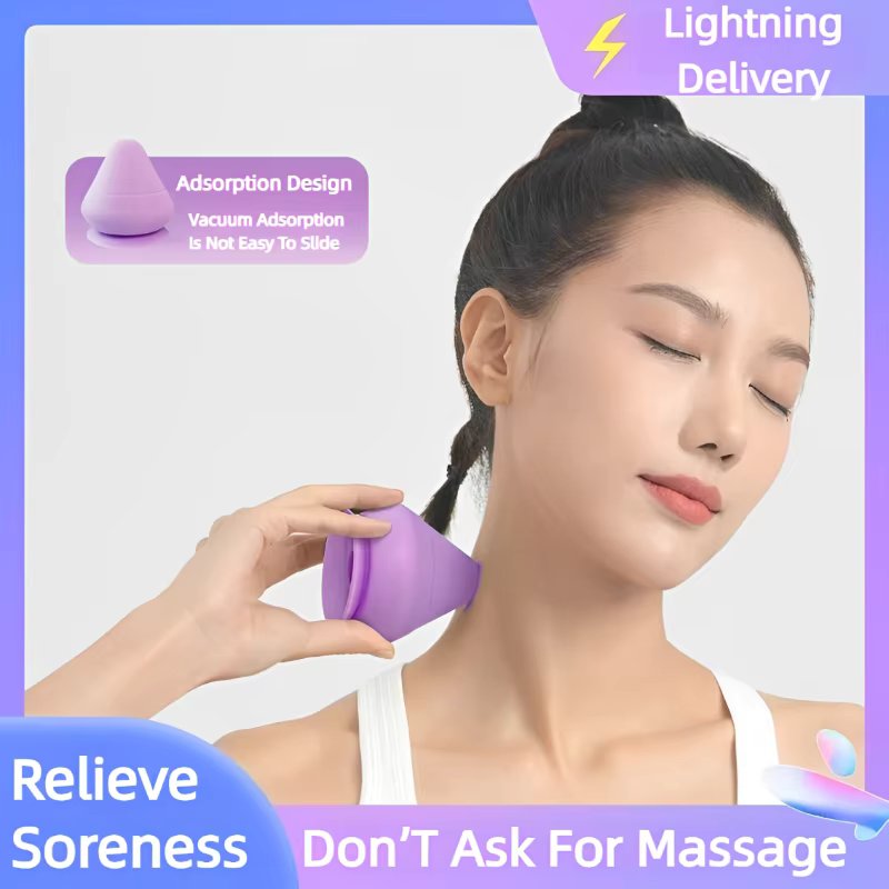 1PC Wall-Mounted Fascia Cone Multi-Function Suction Cup Wall Massager For Back Muscle Relaxation Arm Foot Trigger Point Silicone