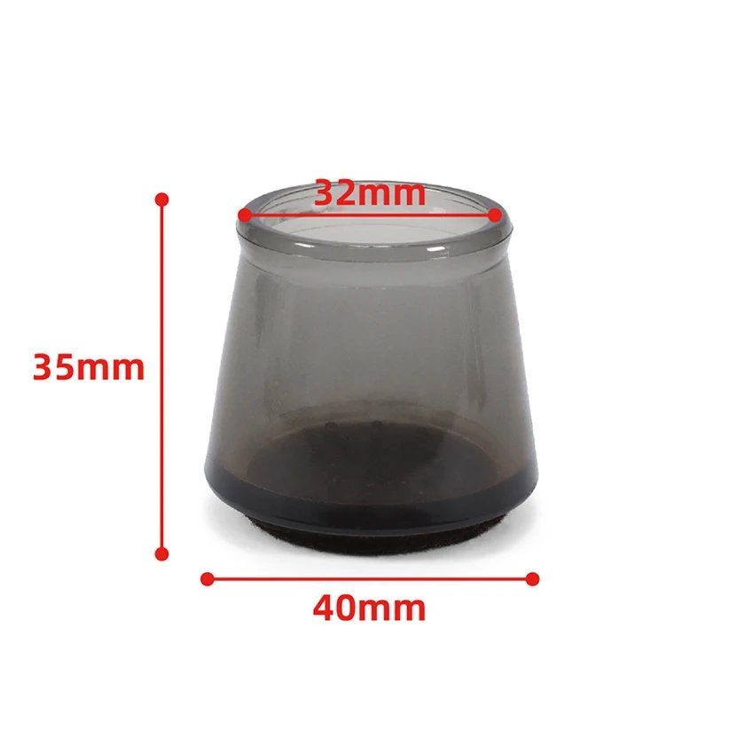 12-Pack Non-Slip Felt Furniture Leg Covers (Black + Brown)