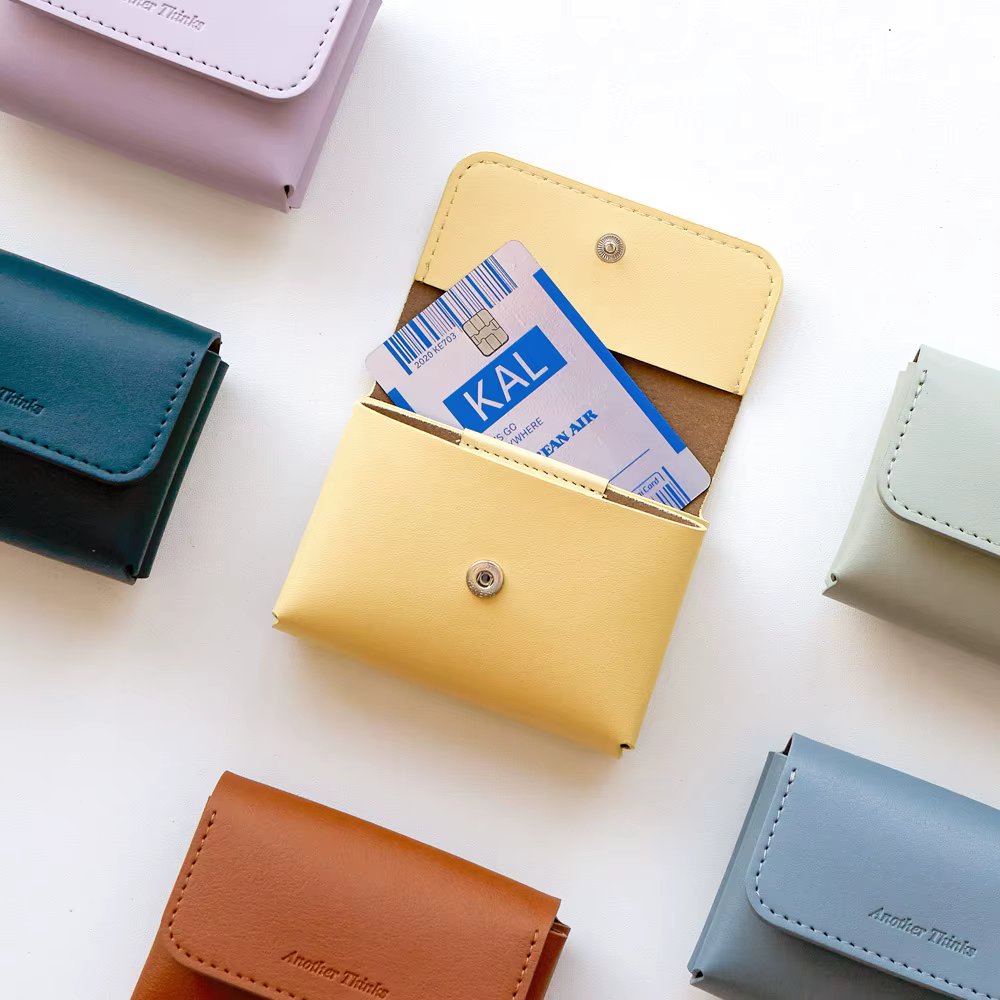 Made domestic made 2-layer leather bread card wallet