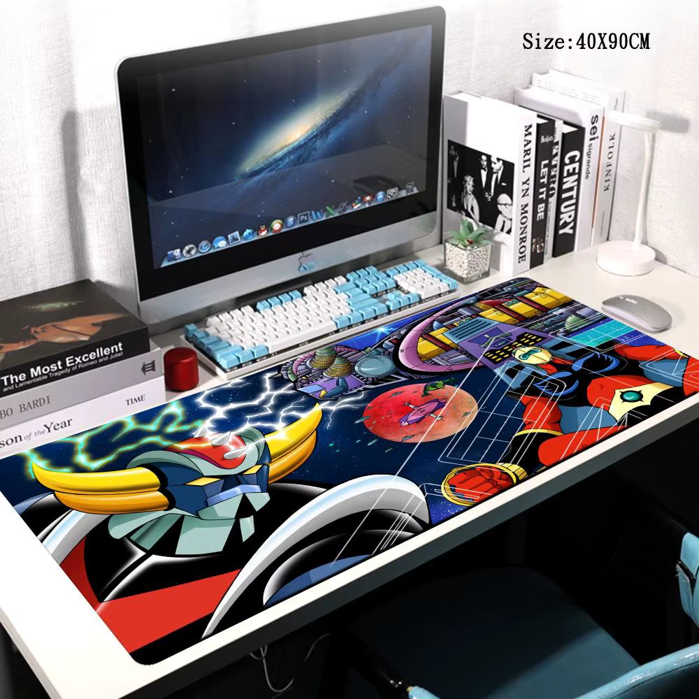 Grendizer And Actarus UFO Robot Keyboard Desk Mat Mousepad Goldorak Anime XL Gaming Printing Computer Mouse pad