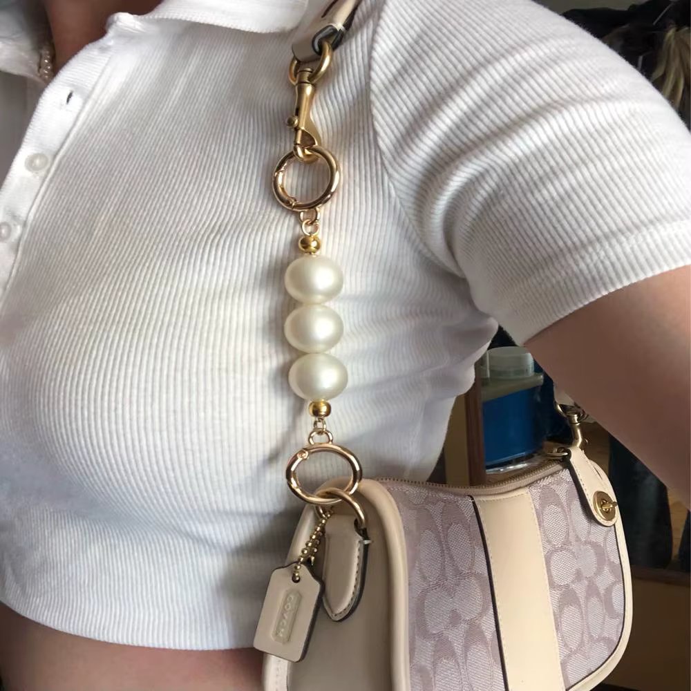 Fast Drop Shipping Pearl Purse Chain Strap Handbag Chain Replacement Leather Shoulder Bag Chain Straps Bag DIY Accessory
