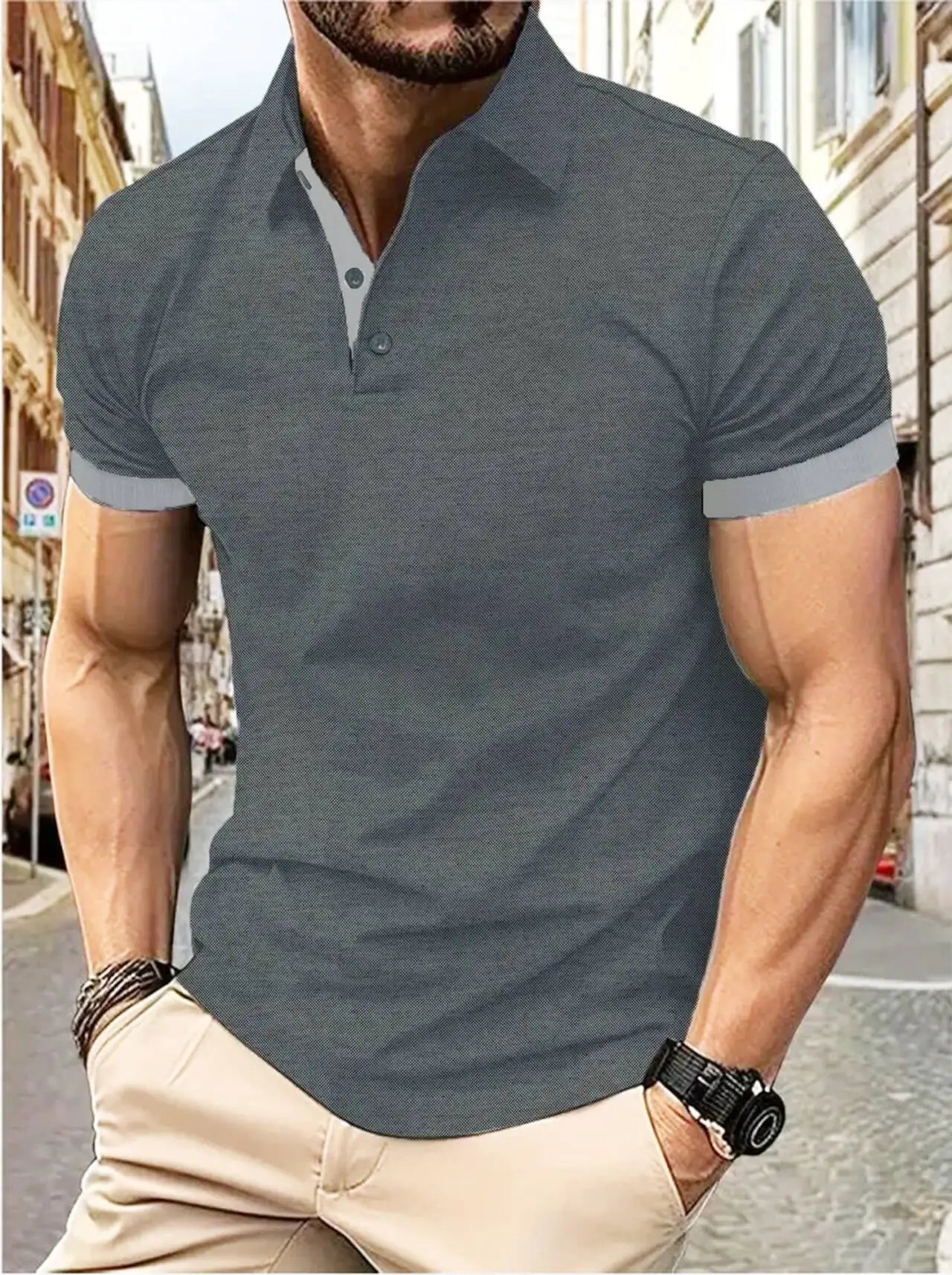 Dark grey with grey