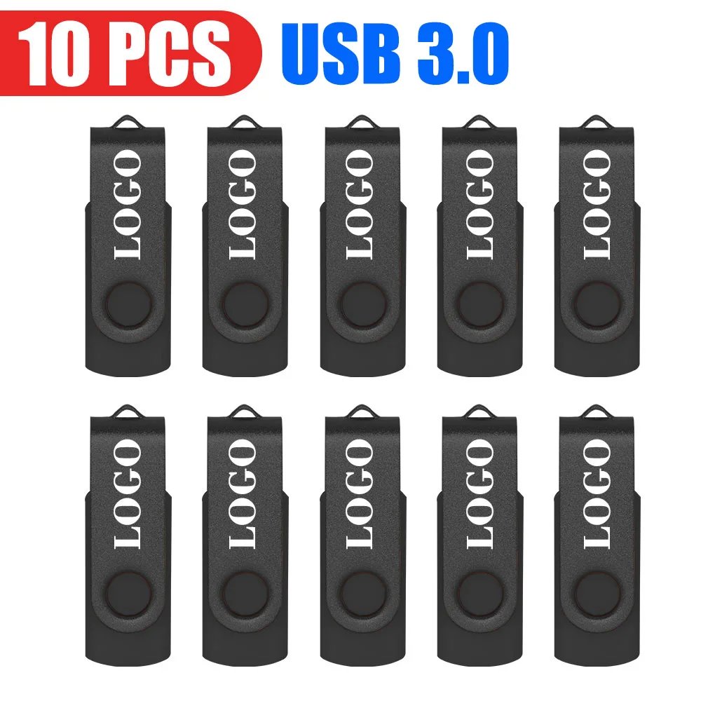 10pcs/lot USB3.0 Flash Drives Pendrive 128gb Флешка Usb Pen Drive 64gb 32gb 16gb 8gb Metal USB 3 0 Stick High Speed Usb Flash