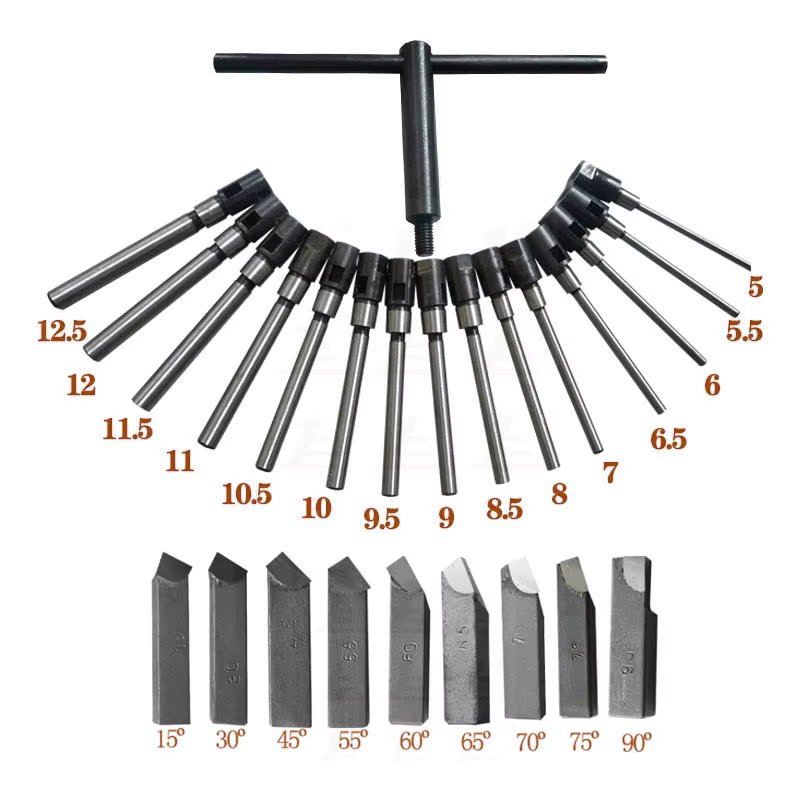 Adjustable Hard Alloy Grinding Reamer Handle Cutter for Car Motorcycle Valve Seat Repair Tool 15/30/45/55/60/65/75/90 Degree