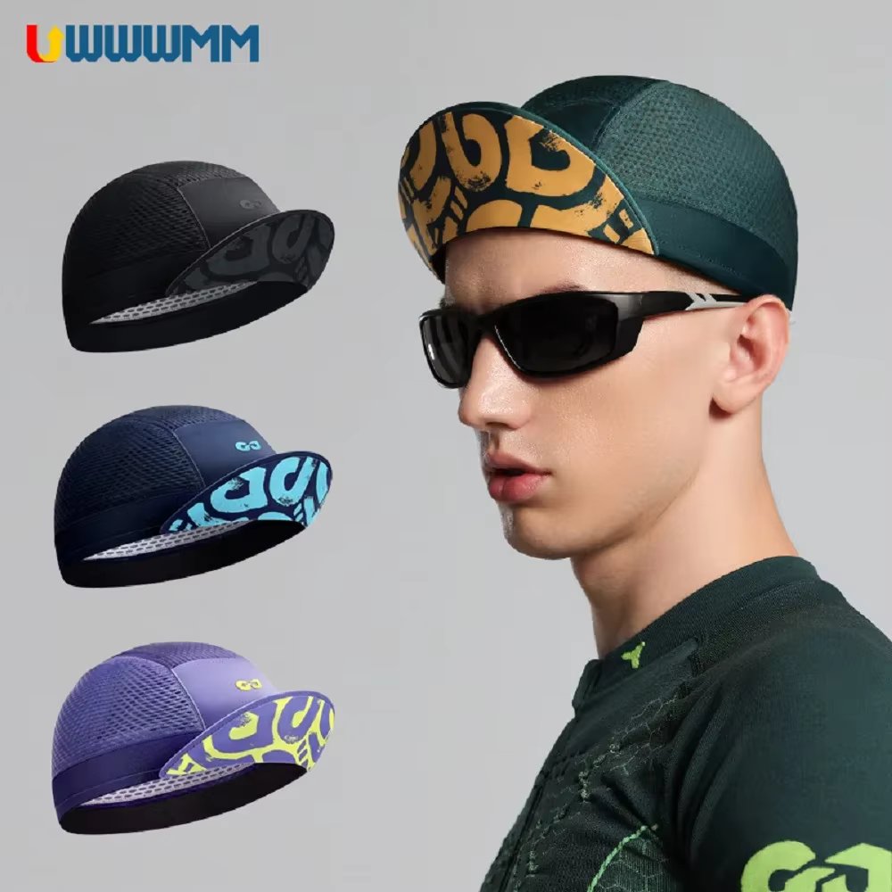 Lightweight Cycling Cap UV Protection Women Men Running Bike Cap Under Helmet Caps Cooling Skull Sweat Wicking Sun Hat