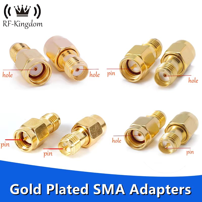 2pcs/Lot RF Coaxial Coax Adapter RP SMA Male Female to RP SMA Male Female Connector
