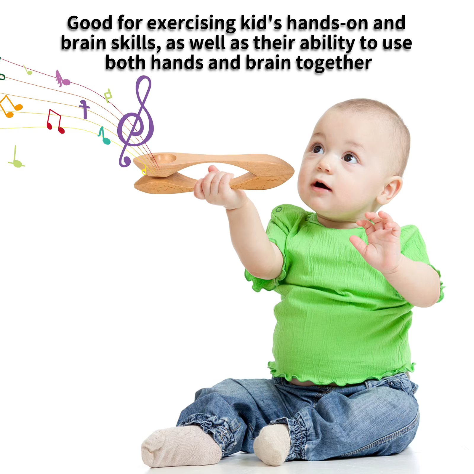 Wooden Musical Spoon Folk Percussion Instrument Natural Wood Folk Sound Traditional Percussion Spoons Great Gift