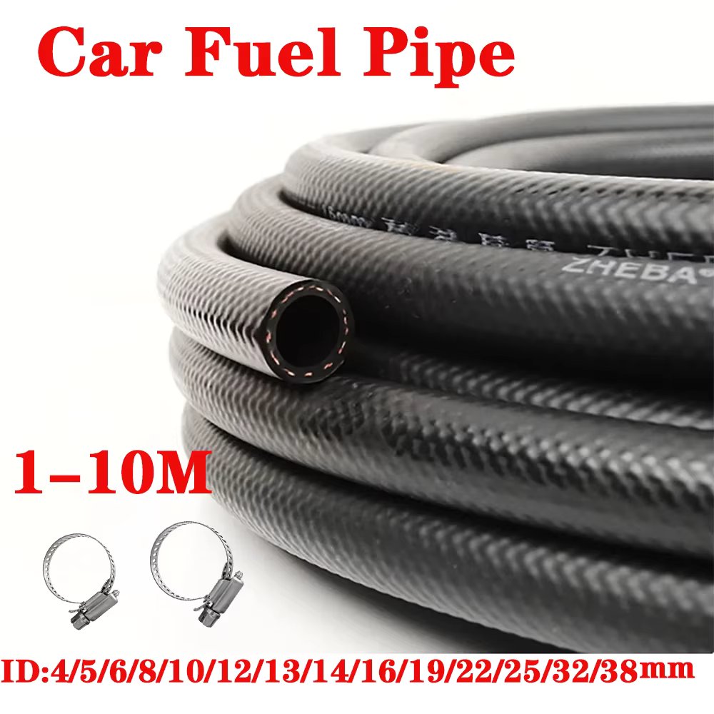 1-10M Petrol Diesel Oil Resistant Rubber Hose Tube NBR Flexible High Pressure Automobile Fuel Injection Pipe ID 4-38mm Fuel Line