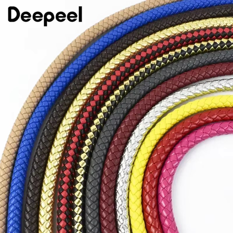 2Pcs 30-60cm Leather Bags Handles Shoulder Strap DIY Replace Handbag Straps Braid PU Rope Fashion Woman Bag Hardware Accessories