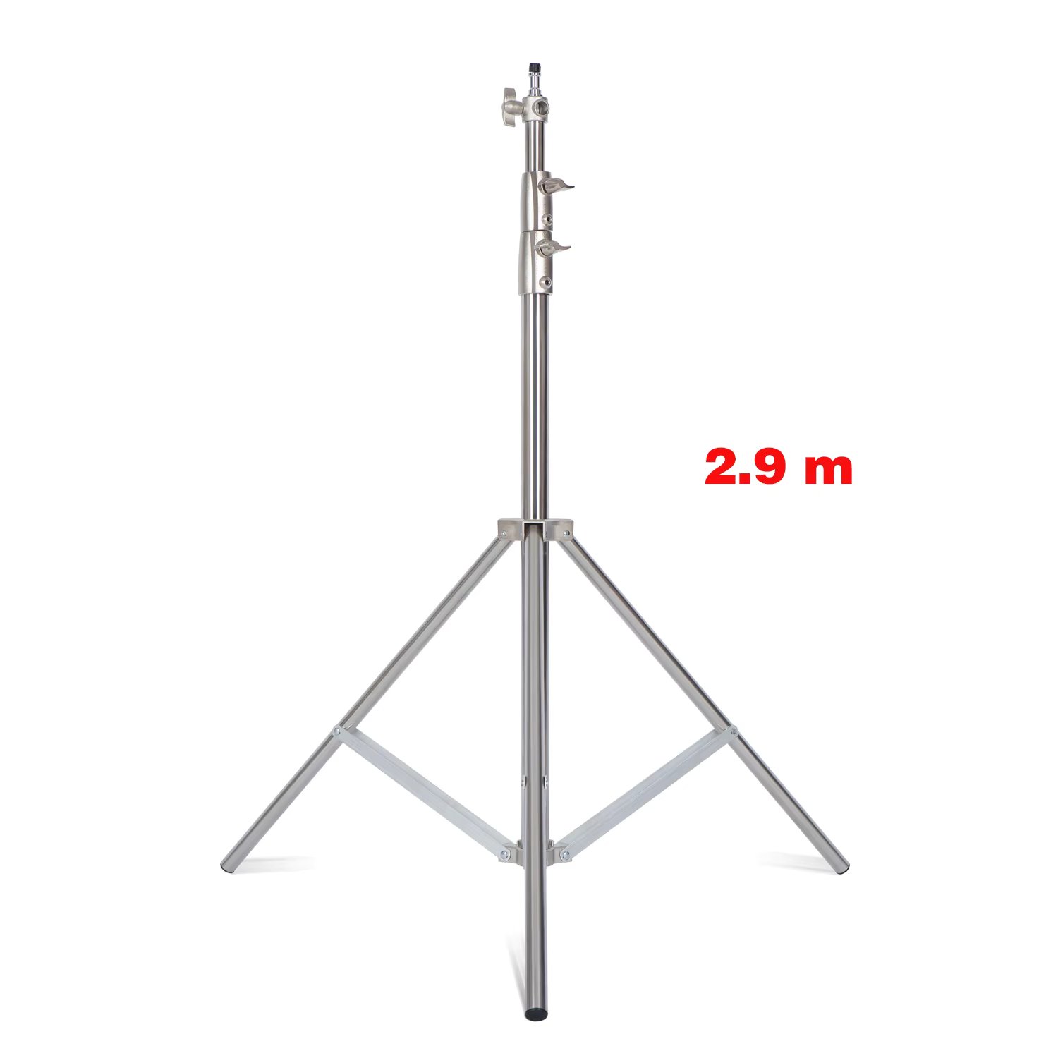 SH New 290cm Stainless Steel Tripod Photography Photo Video Studio Heavy Duty Background Stand For SoftBox LED Light Mobile Live