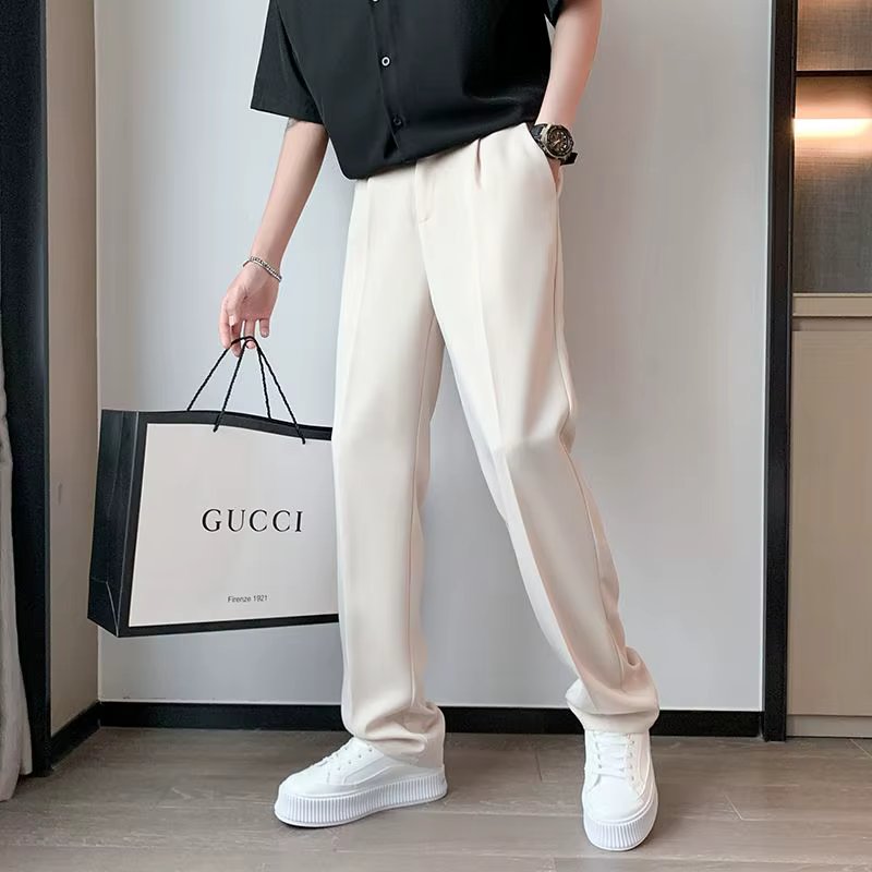 Spring Autumn Fashion High Waist Solid Men's Clothing Japanese Style Casual All-match Pocket Button Simplicity Young Chic Pants
