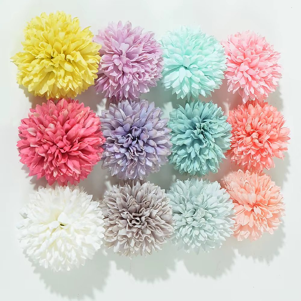 15Pcs Hydrangea Flower Head Artificial Flower Head Bulk Hydrangea Fake Flowers Heads Home Wedding Decoration DIY Wreaths Craft