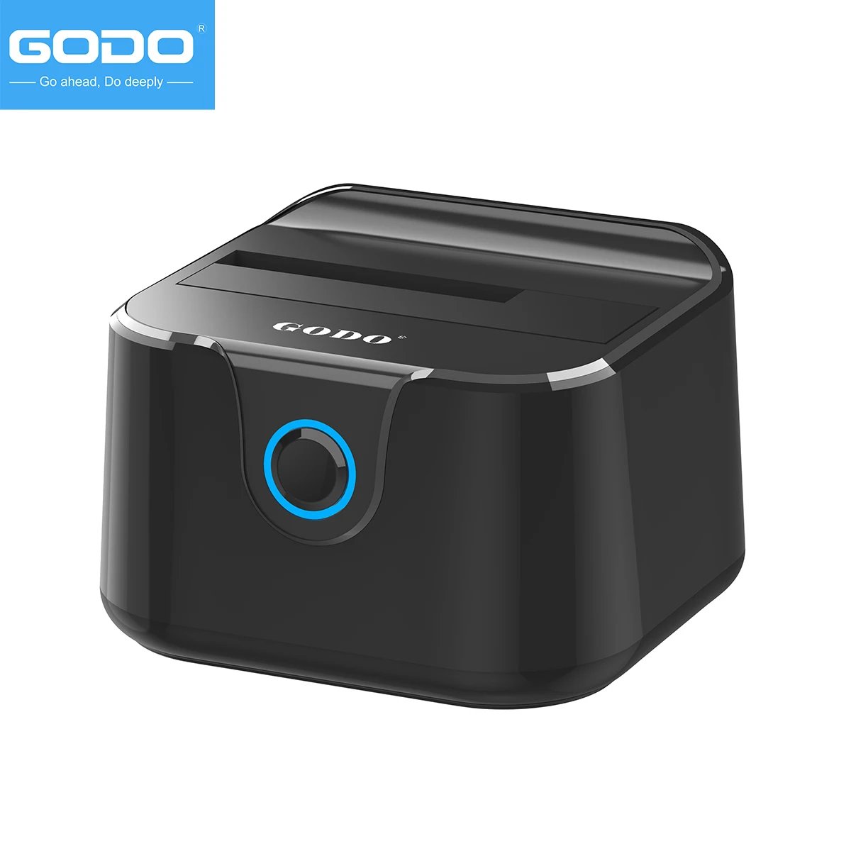 GODO Single Hard Drive Docking Station USB 3.0 to SATA III for 2.5/3.5 inch HDD SSD, External Hard Drive Dock with UASP (5 Gbps)