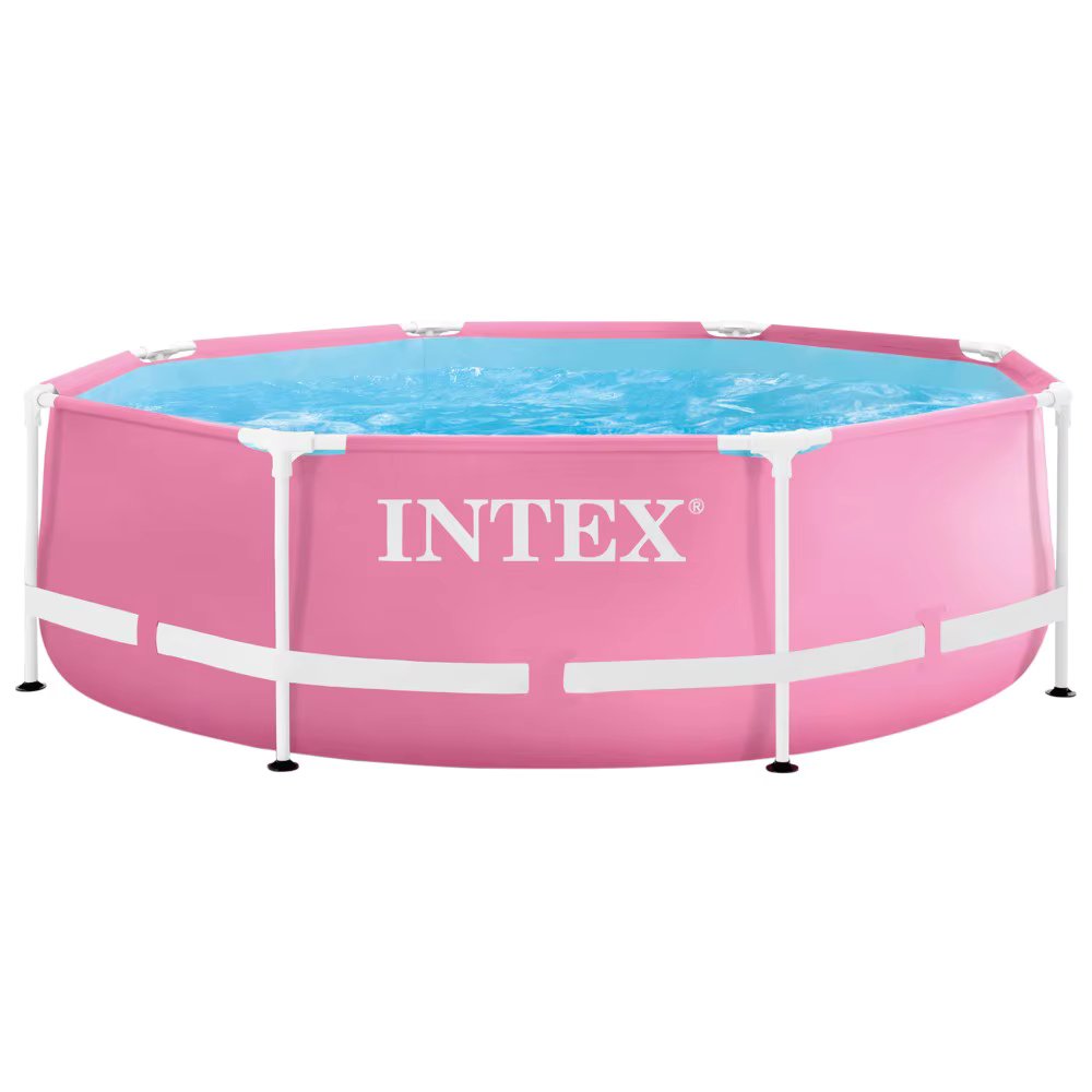 Removable pool circular pink 2.843 L Metal Frame INTEX