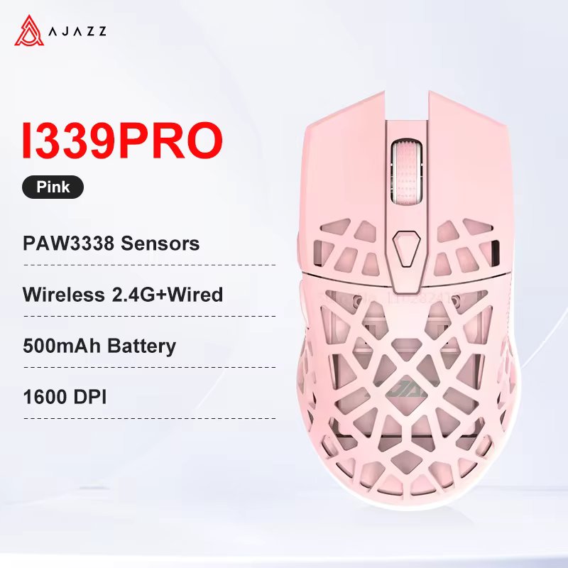 AJAZZ AJ390 USB Wired RGB Gaming Ultralight Honeycomb Mouse 16000 DPI programmable game mice for Computer PC Laptop