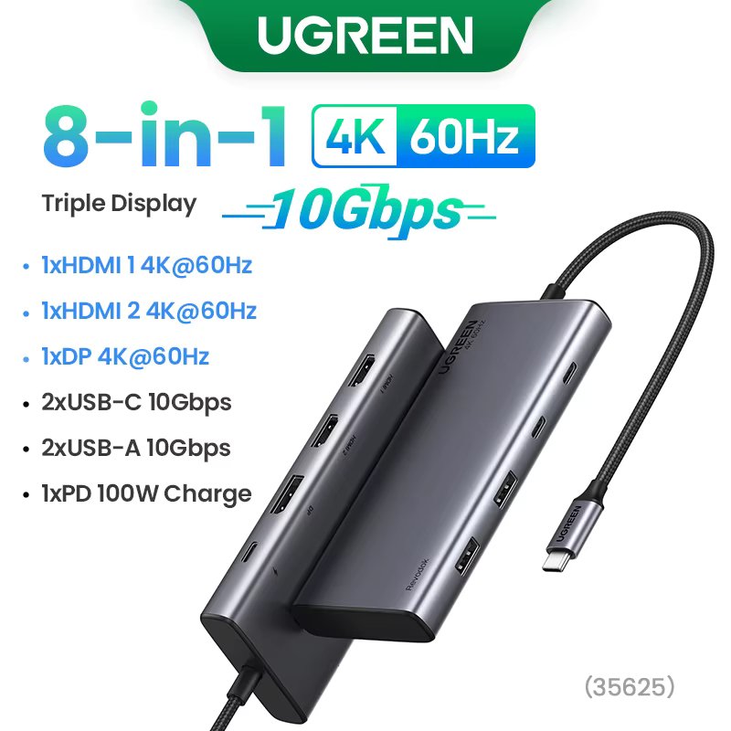 8-in-1 2HDMI 1DP