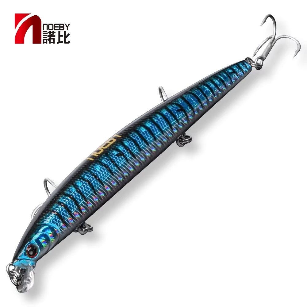 Noeby Minnow Fishing Lure 130mm 12g Floating Wobbles Long Casting Slim Minnow Artificial Hard Bait Pike Bass Fishing Tackle