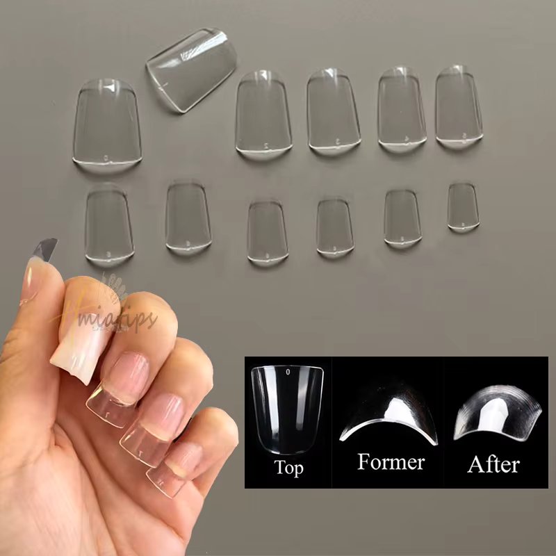 504pcs/bag Short Duck False Nail Tips Full Cover Luxury Gel Press On Nails Manicure Salon Supply