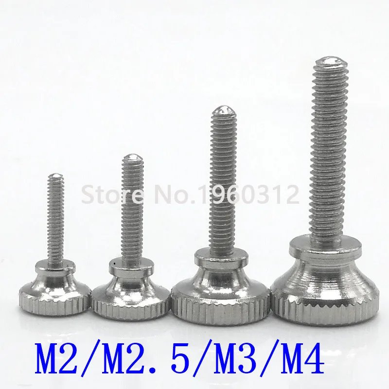 1-5pcs GB834  M2 M2.5 M3 M4 M6 M8 Stainless steel step knurled thumb screw Hand Tighten Curtain Wall Glass Lock Screws