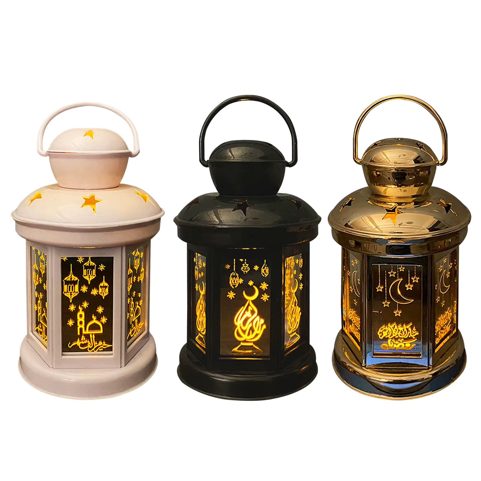 Ramadan Lanterns Lamp LED Eid Mubarak Decor Lights Ramadan Decorative Pendant Muslim Islam Festival Party Decorative Lantern