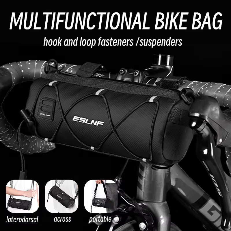 ESLNF Bicycle Bag Road Bike Large Capacity Wear-resistant Headlebar Bag Multi-functional Satchel Mountain Bike Front Bag