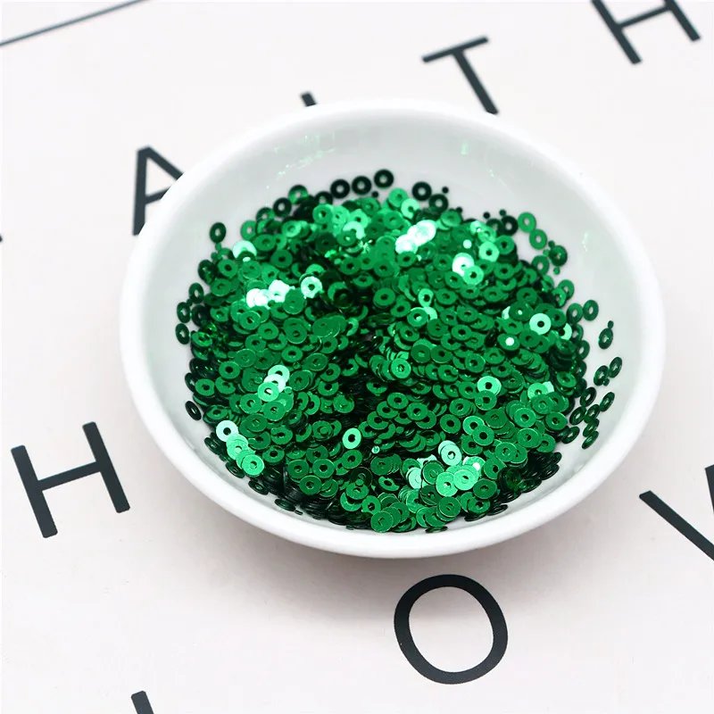 20g Round Flat Loose Sequins for Hand-Sewn Wedding Dresses Dresses Shoes and Hats DIY Accessories Decoration PVC Beads 3-6mm