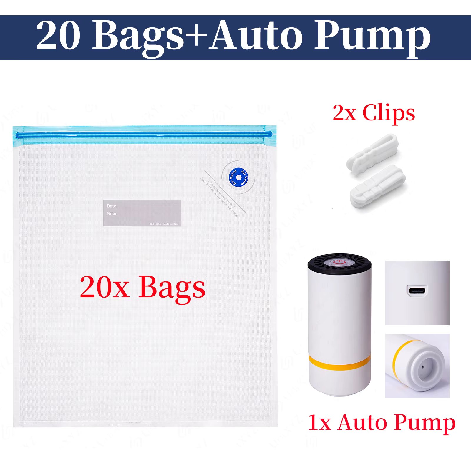 20 Bags-Auto Pump