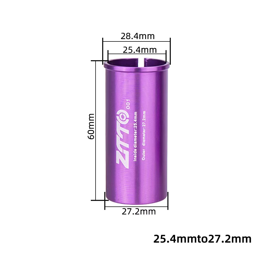 MTB Bicycle Bike Seat Post Shim Tube  Sleeve Reducer Seatpost Convert Adapter High-quality Aluminum Alloy Durable Purple